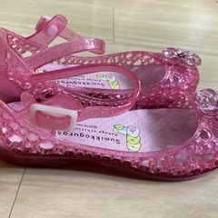 すみっコぐらし　サンダル　ピンク　お花　ラメ　の画像