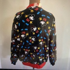 古着 ２WAY「リバーシブル」ビンテージ トレーナー ジャンパー ミッキーマウス Disney L ディズニーランド キャラクター の画像