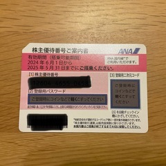 ANA株主優待券　2025年5月末日まで　〜お取引中〜