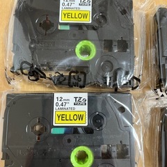 まとめ売りテプラ　イエロー　12㍉　新品の画像