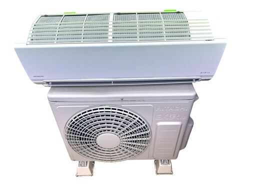 美品 16192-1 ②HITACHI ルームエアコン おもに6畳用 100V 2021年製 ソフト除湿 エアコン内部クリーン 切or入タイマー RAS-AJ22L 日立 白くまくん