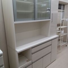 ★ジモティ割あり★ 松田家具 食器棚 ホワイト W149×D49×H205.5 クリーニング済み TC5475
