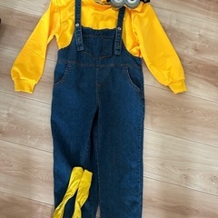 ミニオンコスプレ5点セット　130センチ　半袖おまけ付
