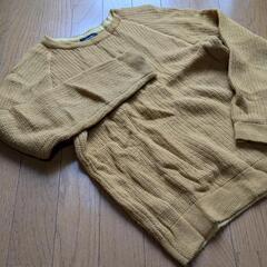 BEAMS HEART イエローラグランニット Sサイズの画像