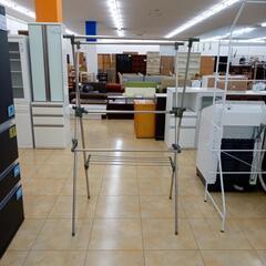 ★ジモティ割あり★  物干し シルバー✕グレー H163×D68×W102～ クリーニング済み OJ6251の画像