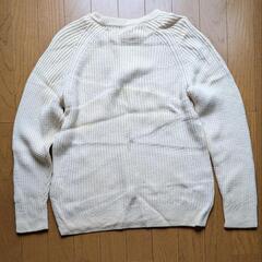 UNITED ARROWS BY ツイスト アゼ クルーネック ニット毛100%の画像