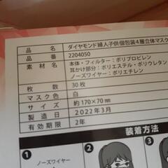 マスク30枚　２箱　個包装の画像