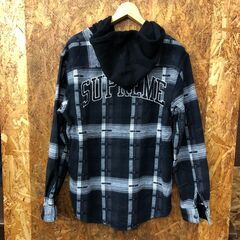 【864】パーカー Supreme Hooded Jacquard Flannel サイズSの画像