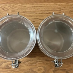 ◆高級感◆丈夫なステンレス キャニスター フードストッカー 保存容器［２個セット］の画像