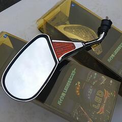 🛞 【 未使用 】LED バイク用ミラーの画像