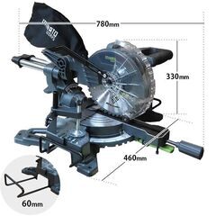卓上スライド丸ノコ 18V充電式 TS-1810＋2Ahバッテリー＋充電器＋替え刃セットの画像