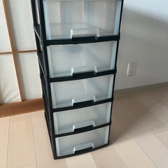 プラスチック収納5段
