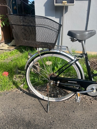 ママチャリ　24インチ　2カゴ付き　自転車　ノーメンテ　サビ多め