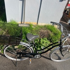 ママチャリ　24インチ　2カゴ付き　自転車　ノーメンテ　サビ多めの画像