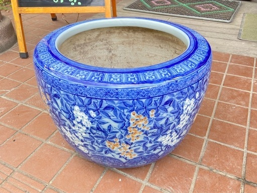 昭和レトロ有田焼大型火鉢