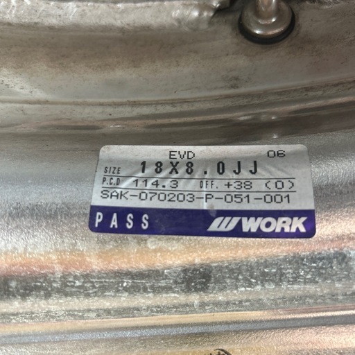 WORK  WHEELS アルミホイール　