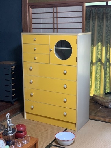昭和レトロ レトロポップ 木製チェスト 古家具 古道具 ビンテージ
