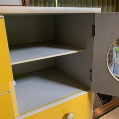 昭和レトロ レトロポップ 木製チェスト 丸金具 3段 古家具 古道具 ビンテージ 昭和レトロ レトロポップ 木製チェスト 古家具 古道具 ビンテージ