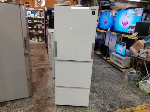 【愛品館 市原店】SHARP 2021年製 350L 3ドア冷蔵庫 SJ-GW35G-W【愛市IR017187-104】