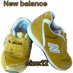 Newbalance ニューバランス キッズ 黄色 12 スニーカー