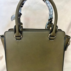 ＜美品♪＞ハンドバッグ　カーキー色　スカーフの画像