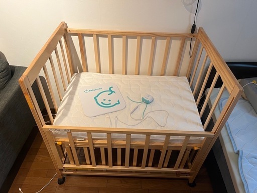 ベビーベッド＋マットレス+ベビーアラームセット