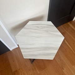 ルームアンドホーム テーブル 六角 ノルディック ブラック 37×37×45cmの画像