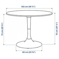 IKEA ダイニングセット(テーブル DOCKSTA ドクスタ/ イス EKEDALEN エーケダーレン)の画像