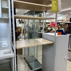 ジモティ来店特価!!　　レンジ台　ナチュラル×ホワイト　　J-1...