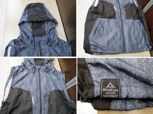 美品 ワークマン WindCore 空調ベストセット ベストサイズ 3L 耐久撥水 ファン×2個 バッテリ×1 ACアダプター付き W
