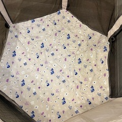 ※ほぼ未使用※日本育児　洗えてたためるポータブルベビーサークル　MOOMINの画像