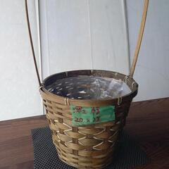 ☆持ち手付き鉢カバー  編みカゴ☆