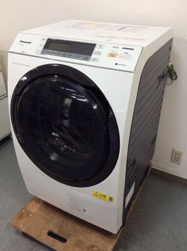 （12/5受渡済）JT9678【Panasonic/パナソニック ドラム洗濯機10.0㎏】2015年製 NA-VX7500L 家電 洗濯 斜め型 左開き