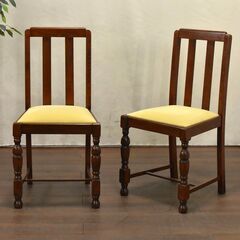 ≪yt1641ジ≫ [2脚セット] 英国ヴィンテージ家具 ダイニ...