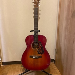 無料　アコースティックギター（ケース無し、チューナー、スタンド付き）