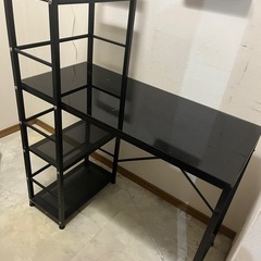 ２５日まで！ブラックパソコンデスクの画像