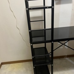 ２５日まで！ブラックパソコンデスクの画像