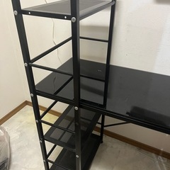 ２５日まで！ブラックパソコンデスクの画像