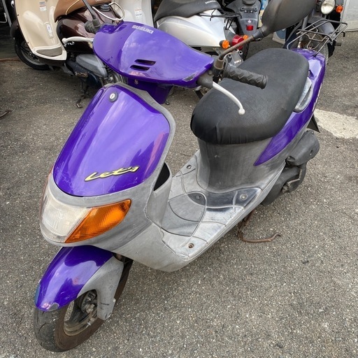 SUZUKI レッツ　2サイクル　メットイン　スクーター　バイク　原付　50cc