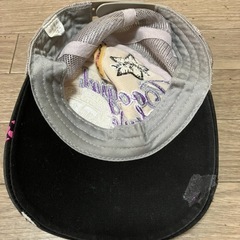 黒×ピンク×パープル POPなダメージ加工メッシュキャップ 54㎝の画像