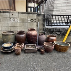 大壺、盆栽鉢、植木鉢色々セット