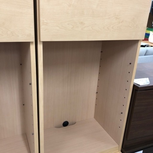 ニトリ　キャビネット　一枚扉　2段引き出しナチュラル【トレファク堺福田店】