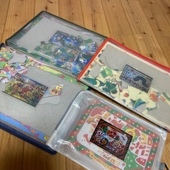 はらぺこあおむしなど4種類のパズルセット！お片付けケース＆見本付き！