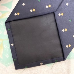 【可愛いペンギン刺繍 】メンズネクタイ ネイビーの画像
