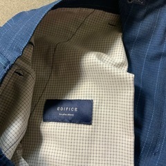 エディフィス　パンツ　スラックス　サイズ46(M) 総丈97、裾幅17、ウェスト(後ろゴム)38、股下75センチ 写真にアップしましたが使用感あります。の画像