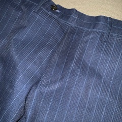 エディフィス　パンツ　スラックス　サイズ46(M) 総丈97、裾幅17、ウェスト(後ろゴム)38、股下75センチ 写真にアップしましたが使用感あります。の画像