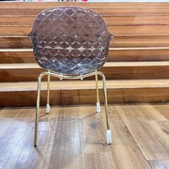 家具 生活家具 CALLIGARIS　アームチェアー　サントロペ　クリア×ゴールドの画像