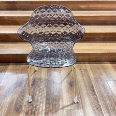 家具 生活家具 CALLIGARIS　アームチェアー　サントロペ　クリア×ゴールドの画像