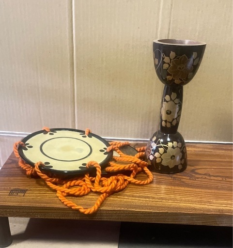 豪華高級　小鼓　豪華金蒔絵鼓　和太鼓　楽器　締め太鼓　日本　伝統芸能