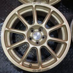 BS prodrive by O.Z プロドライブ オズレーシング 17インチ 4本 7J5HPCD100+52 ゴールド レガシィ インプレッサ等　(VHM704)の画像